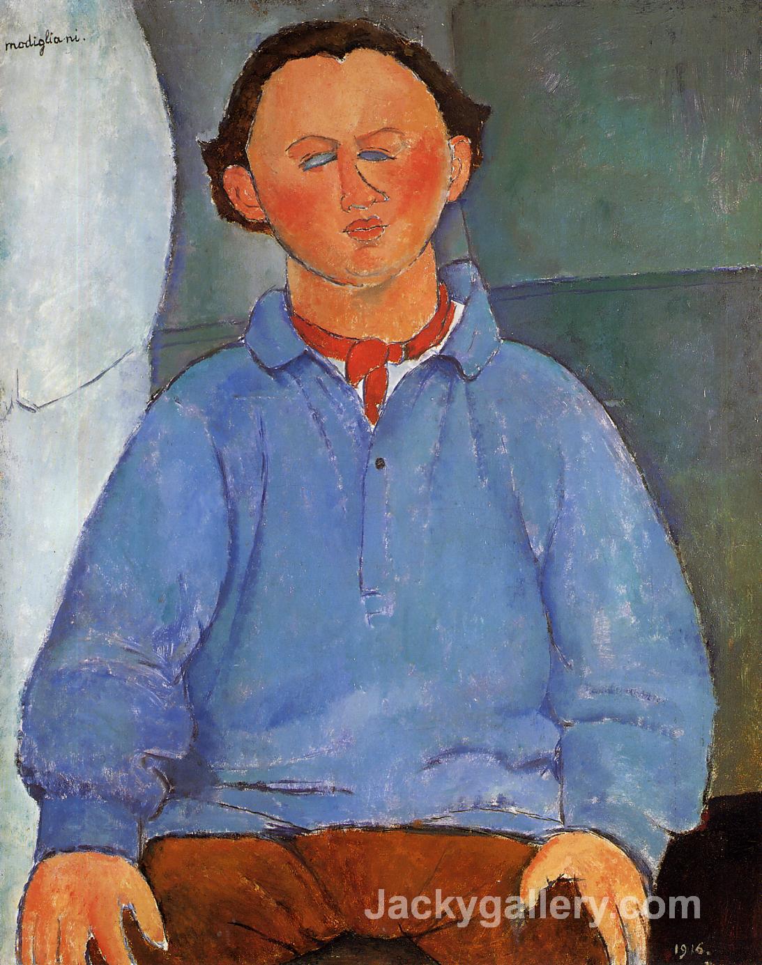 Portrait of Oscar Meistchaninoff by Amedeo Modigliani paintings reproduction